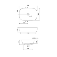 Раковина Scarabeo GLAM накладная без перелива без отверстий цвет белый матовый арт-1804 41 — фото 4, Раковины накладные