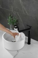 Смеситель для накладной раковины BELZ, черный, арт-B11715-7 — фото 5, Смесители для раковины