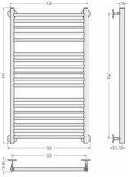 Полотенцесушитель водяной Стилье Универсал-53 1000х500 (5+6+7) П 18 Без покрытия арт-00653-1050 — фото 3, Водяные полотенцесушители
