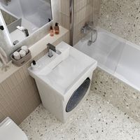 Товар: Раковина "LUXOR-60 см" белая глянец, на стиральную машину 11.R01.60.000 - фото 2 Раковина "LUXOR-60 см" белая глянец, на стиральную машину 11.R01.60.000 — фото 2, Раковины