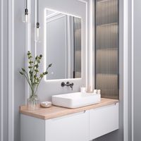 Зеркало с LED-подсветкой SIRIUS (70*90) /AQUA DE MARCO SIR70/90 — фото 4, Зеркала в ванную комнату