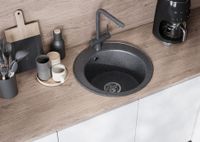 Мойка кухонная ШЕЛЛИ 50, круглая, графит 1A734732SS210 — фото 5, Кухонные мойки