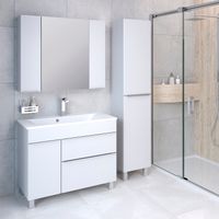 Шкаф-пенал напольный AXIOMA 40 /правый/ AQUA DE MARCO 3040WGAXI — фото 5, Шкафы для ванной