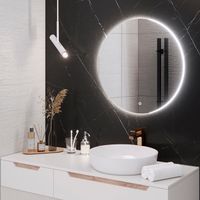 Зеркало с LED-подсветкой MILAN (65) круглое /AQUA DE MARCO MIL65 — фото 4, Зеркала в ванную комнату