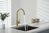Товар: AQ1382BG ЕВРОПА смеситель для кухни, шлиф. золото - фото 4 AQ1382BG ЕВРОПА смеситель для кухни, шлиф. золото — фото 4, Смесители для кухни