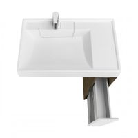 Тумба без фасада ЛОНДРИ 20 (под раковину РЕЙН 80), под с/маш., дуб кантри 1A267101LHDY0 — фото 5, Тумбы под раковину