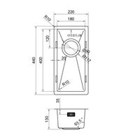 Товар: Кухонная мойка Reflexion Iseo RX2250GD брашированное золото - фото 14 Кухонная мойка Reflexion Iseo RX2250GD брашированное золото — фото 14, Кухонные мойки
