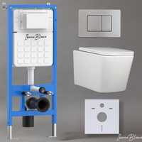 Комплект 3в1 IBERICA BLANCA инсталляция SILENCIO, унитаз TOLEDO ALTO белый, кнопка смыва INOX-C хром матовый (IB001.TLA.231.1132) — фото 1, Комплекты унитаз + инсталляция