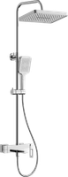 Душевая система с тропическим душем и смесителем BELZ, хром, арт-B24658 — фото 1, Душевые стойки