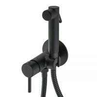 FORTIS Гигиенический душ.набор, см-ль моноком.встр.с держателем/лейка/шланг латунь, черный матовый 30455 — фото 1, Смеситель для душа