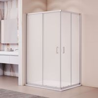 Душевой уголок RGW PA-040 80x100, прямоугольный, профиль хром, стекло матовое/6 мм, арт-3508104080-21 — фото 1, Прямоугольные душевые уголки