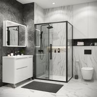 Товар: Боковая стенка Grossman Cosmo (100х195) черный матовый,стекло прозрачное, 1 место арт-200.K33.02.100.21.00 - фото 5 Боковая стенка Grossman Cosmo (100х195) черный матовый,стекло прозрачное, 1 место арт-200.K33.02.100.21.00 — фото 5, Боковые стенки