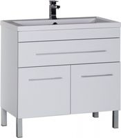 Тумба под раковину Aquanet Верона 90 белый (напольная 1 ящик 2 дверцы) 00182708 — фото 1, Тумбы под раковину