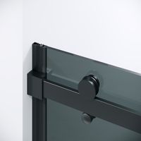 Дверь в нишу Grossman Classic (140х195) черный матовый,стекло тонированное,раздвижная, 1 место арт-100.K33.04.140.21.10 — фото 9, Раздвижные душевые двери