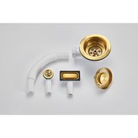 Товар: Арматура сливная Milacio золото брашированное арт-MC.013.GD - фото 3 Арматура сливная Milacio золото брашированное арт-MC.013.GD — фото 3, Комплектующие для кухонных моек