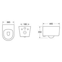 Унитаз OGLIO Aria MB подвесной безободковый черный матовый, ТЕРМООБЖИГ (не плёнка) CT9239 Ceruttispa (485х365х350) — фото 6, Подвесные унитазы
