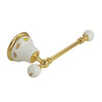 PROVANCE Бумагодержатель, керамика с декором/золото арт-17687 — фото 1, Держатели туалетной бумаги