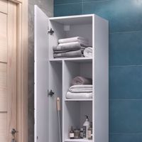 Шкаф-пенал VIGO Geometry 45 напольный белый арт-243 — фото 5, Пеналы для ванной комнаты