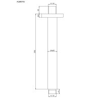 Держатель верхнего душа, потолочный, металл арт-AQM8705GM — фото 2, Кронштейны для верхнего душа