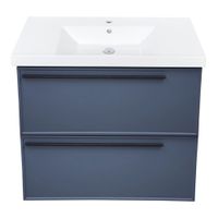 Тумба под раковину подвесная La Fenice Elba TWIN , синяя арт-FNC-01-ELB-BG-100-2 — фото 1, Тумбы под раковину