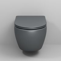 Унитаз подвесной Grossman (520х360х320) безободковый,смыв торнадо,серый матовый с тонкой крышкой,микролифт,1 место арт-GR-4457GMSQ — фото 5, Подвесные унитазы