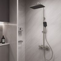 Душевая стойка Core с изливом, брашированный никель арт-VSFS-4CO1BN — фото 3, Душевые стойки