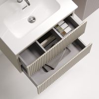 Тумба подвесная SANCOS Snob R 590х390х500, c двумя ящиками оснащенными доводчиками, Beige Soft , арт. арт-SNR60/39CE — фото 2, Тумбы под раковину