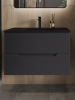 Orange Line тумба подвесная с раковиной, графит матовый арт-Li-80Tug+BLRA — фото 6, Тумбы с раковиной