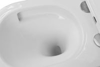 Унитаз подвесной Azario Teramo 515х355х365 безободковый, скрытое крепление, смыв "Торнадо", в комплекте с сидением микролифт арт-AZ-0053-UQ3 — фото 5, Подвесные унитазы