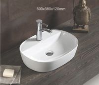 Раковина накладная Azario 500х380х120 овальная, белый арт-AZ-2202 SP — фото 2, Раковины накладные