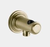 Шланговое подсоединение, Gessi, VENTI20, держатель-в комплекте, стандарт подвода воды-1/2", цвет-Brushed Brass PVD арт-65161.727 — фото 1, Шланговые подключения