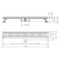 Товар: Душевой лоток AZARIO 800 мм, D40(50), металлическая перфорированная решетка, металлический желоб, комбинированный затвор арт-AZT2FT01800 - фото 6 Душевой лоток AZARIO 800 мм, D40(50), металлическая перфорированная решетка, металлический желоб, комбинированный затвор арт-AZT2FT01800 — фото 6, Трапы для душа
