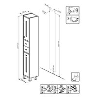 Товар: Комплект мебели для ванной Бриклаер БАЛИ 85RV, венге/белый - фото 4 Комплект мебели для ванной Бриклаер БАЛИ 85RV, венге/белый — фото 4, Комплекты мебели для ванной