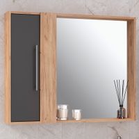 Зеркальный шкаф MELBOURNE 100 /универсальный/дуб/серый/ AQUA DE MARCO 1100GCMEL/V.2.0 — фото 1, Зеркальные шкафы в ванную