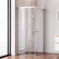 X-joy душевое огражд прямоугольн.,раздвиж.двери 100x80 хром мат.,стекло прозр арт-W94G-403-100280-MT1K — фото 1, Прямоугольные душевые уголки