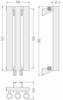 Отопительный радиатор Сунержа Кумир-0 500х190 3 секции Без покрытия арт-00-0340-5003 — фото 4, Радиаторы отопления