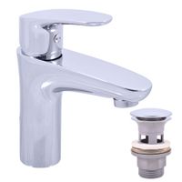 Смеситель Amur для раковины с открыванием стока метал., высота 170 мм, арт-AM727.5K — фото 2, Смесители для раковины