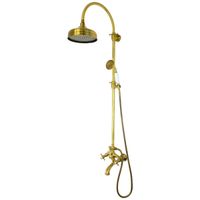 PRESTIGE Душевой настенный гарнитур (см-ль д/ванны/колонна ARCO/верхний душ/шланг/ручной душ),бронза арт-32788 — фото 1, Душевые стойки