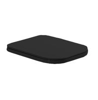 Сиденье с крышкой SIMAS HENGES с микролифтом быстросъемное цвет черный матовый петли хром HE004.NM — фото 1, Сиденья для унитаза