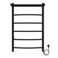 Полотенцесушитель электрический AZARIO VERONA 500/800 5 секций, с полкой, диммер справа, черный арт-AZ04858PB — фото 2, Электрические полотенцесушители