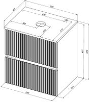 Тумба с раковиной Aquanet Джейн 60 цв.белый матовый (раковина Фортуна) 00332531 — фото 6, Тумбы с раковиной