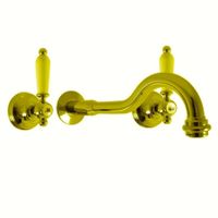 MK531Z MORAVA RETRO - смеситель для умывальника настенный, ЦВЕТ ЗОЛОТО — фото 1, Смесители для раковины