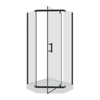 Ограждение VIVA90B N душевое Ceruttispa без поддона (90x90x195) — фото 348, Прямоугольные душевые уголки