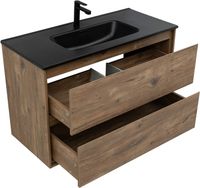 Тумба с раковиной Aquanet Милан 100 цв. дуб рустикальный арт-00340165 — фото 12, Тумбы с раковиной