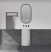 Раковина отдельностоящая ABBER Stein AS2506 белая матовая — фото 3, Раковины напольные