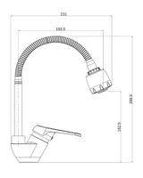 Товар: OneLife смеситель для кухни однорычажный полимерный с гибким изливом, хром арт-P11-004cr - фото 6 OneLife смеситель для кухни однорычажный полимерный с гибким изливом, хром арт-P11-004cr — фото 6, Смесители для кухни