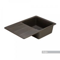 Мойка для кухни Аманда 780x510x211 мм, прямоуг. с крылом, кофе 1A712832AD280 — фото 2, Кухонные мойки