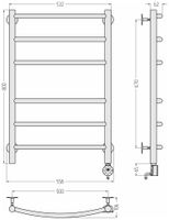 Товар: Полотенцесушитель электрический Стилье Формат 12 800х500 правый Без покрытия 00512-8050 - фото 4 Полотенцесушитель электрический Стилье Формат 12 800х500 правый Без покрытия 00512-8050 — фото 4, Электрические полотенцесушители