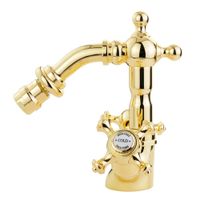 PRESTIGE См-ль д/биде излив "змейка", донный клапан "click-clack", золото арт-31625 — фото 3, Смесители для биде