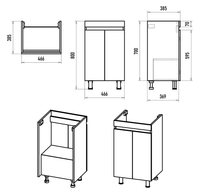 Тумба под раковину арт-Э-Ени01050-011 — фото 4, Тумбы под раковину